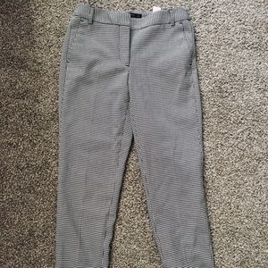 Zara black and white grid pattern chino pants
